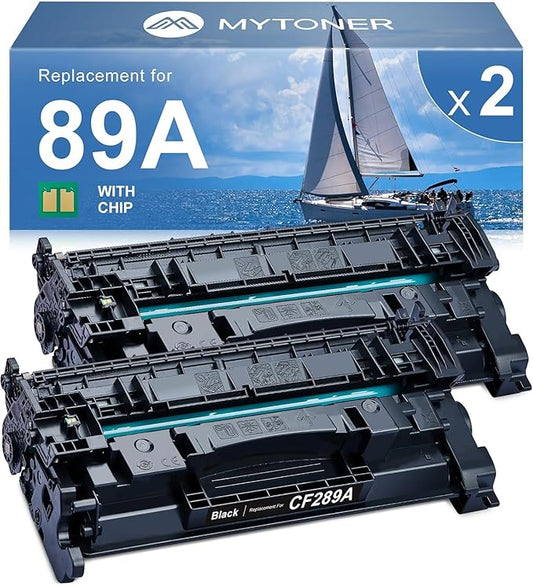 MYTONER Compatible Toner Cartridge Replacement for HP 89A CF289A 89X CF289X for Enterprise M507 M507n M507dn M507x MFP M528dn M528f M528c M528z M528 Printer, 2-Pack with Chip