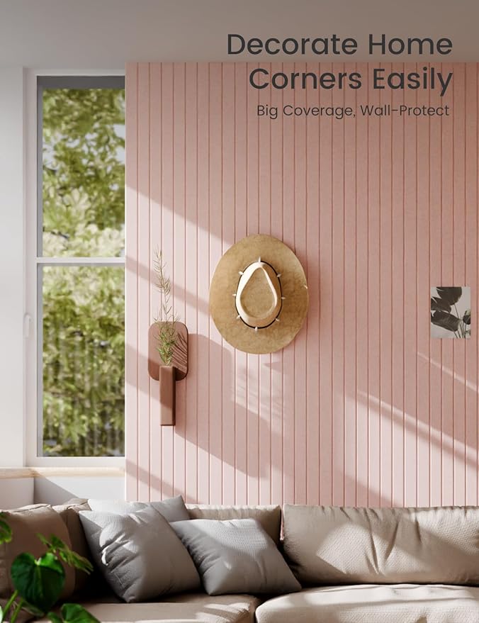 Large Felt Bulletin Board 48" x 36" Cork Board Alternative-12 Pack with 70 Safe Removable Adhesive Tabs, Cork Boards for Walls Cork Board for Home Office Classroom Pin Board (Pink)