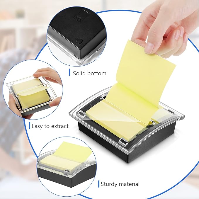 Queekay Office Stapler Set Desk Accessory Kit 16 Pieces Desk Staplers Tape Dispenser Sets Pop up Notes Pop up Sticky Notes Desktop Tape Dispenser 2000 Pcs 24/6 Staples