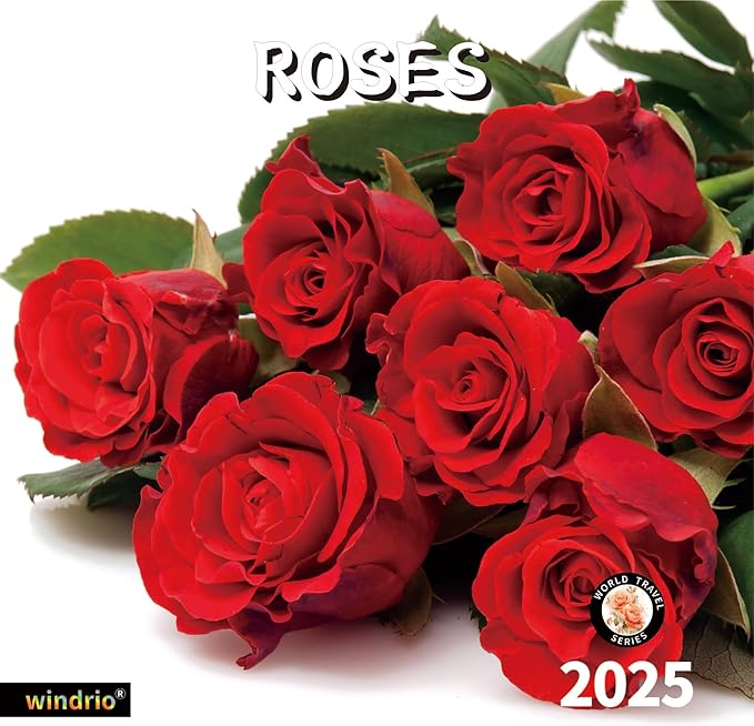2025 Wall Calendar,Calendar 2025, January 2025 - December 2025, Wall Calendar Roses, 12" x 24" Opened,Full Page Months Thick & Sturdy Paper for Calendar Organizing & Planning