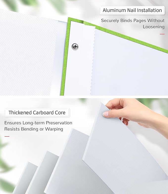 Photo Album Self Adhesive Scrapbook Album for 3x5 4x6 5x7 8x10 Pictures,60 Pages Linen Cover with Display Window DIY Photo Book,Ideal Gifts for Family Travel Wedding Baby