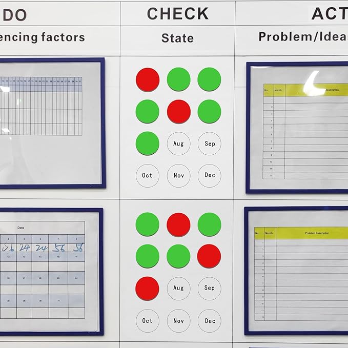 75 Pcs 1” Double-Sided Red Green Magnets, Flip Over Colored Magnetic Dots for Whiteboard, Refrigerator, Office (75, Red/Green-Colors)