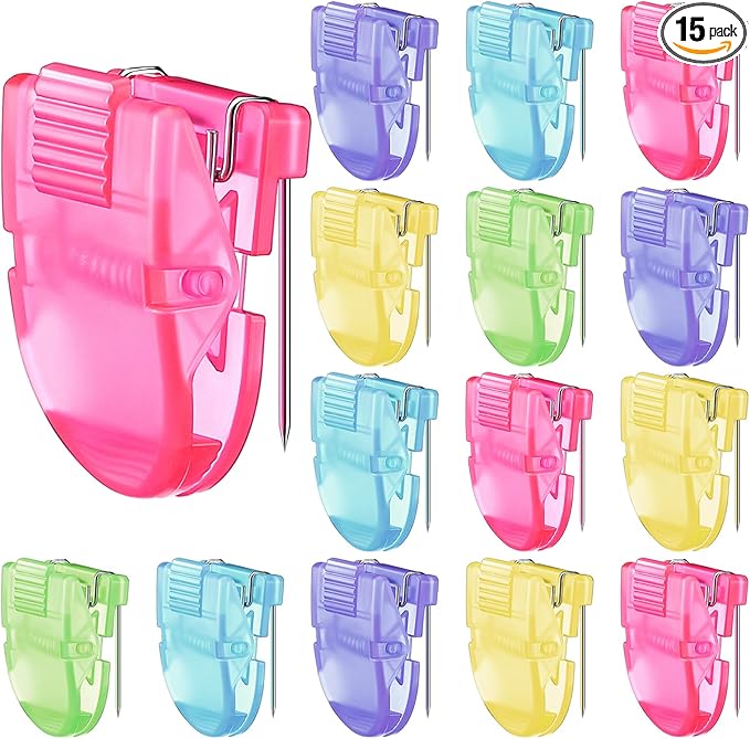 15 Pcs Cubicle Clips Fabric Panel Cubicle Accessories Fabric Partition Panel Wall Clip Office Photos Wall for Notes Memos Standard Size, 40-Sheet Capacity (Multicolor)