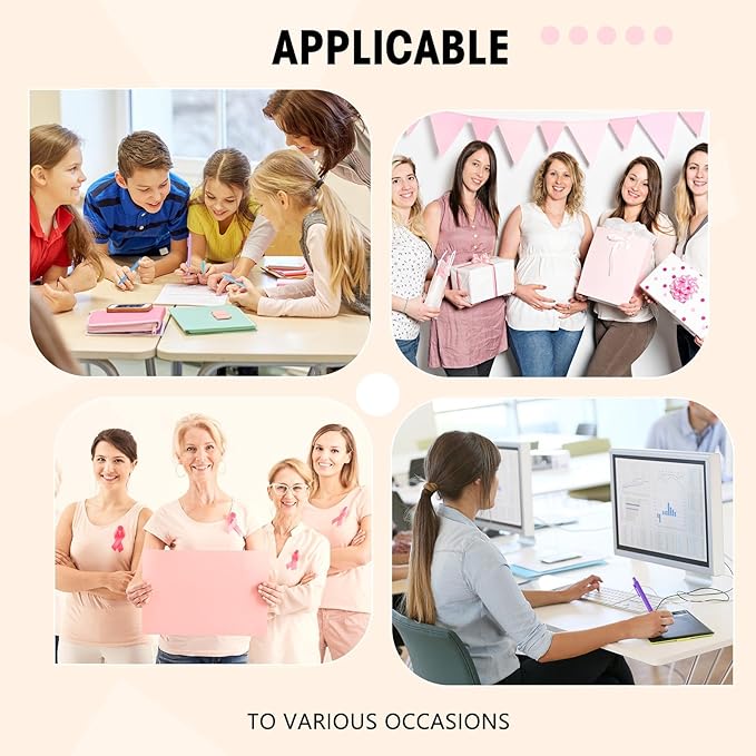 Fulmoon 50 Pcs Ballpoint Pens Bulk Retractable Comfortable Writing Pens Cute Back to School Supplies in Medium Point 1.0 mm for Teacher Student Bridal Shower Baby Shower (Multicolor,Black Ink)