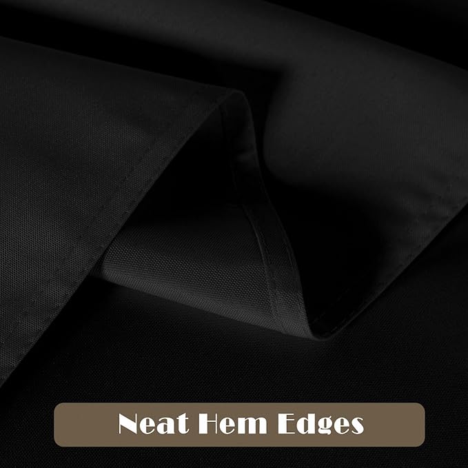 sancua 10 Pack Black Tablecloth 60 x 84 Inch, Rectangle Table Cloth for 4ft Tables - Stain and Wrinkle Resistant Washable Polyester Table Cover for Dining Wedding Banquet Party Buffet Restaurant