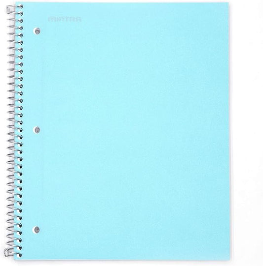 Mintra Office Durable Spiral Notebooks, 1 Subject, (Teal, 4x4 Graph 1pk), 100 Sheets, Poly Pocket, Moisture Resistant Cover, School, Office, Business, Professional