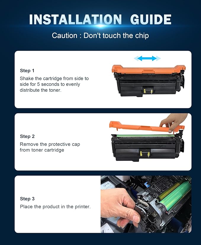 647A CE260A Toner Cartridge Replacement for HP 647A Black Toner Cartridge Works for HP Color Laserjet Enterprise CM4540 MFP, CP5024, CP4525 Series Printer (1 Black Pack)