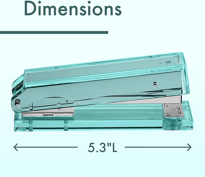 OfficeGoods Acrylic Stapler – Aesthetic & Durable Green Desk Staple for Modern Office – Stylish & Compact Office Supplies for Women & Men