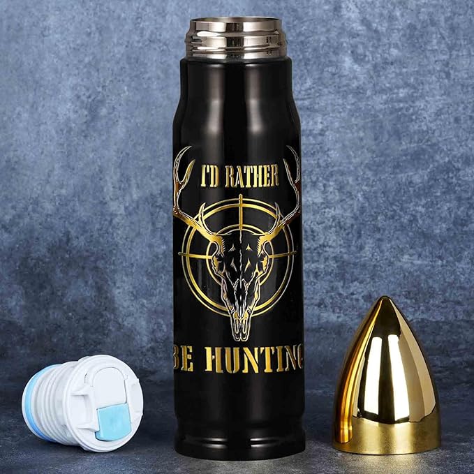 Hunting Gifts for Men - I'D Rather Be Hunting 17 oz Tumbler - Unique Deer Hunter Gifts for Men Who Have Everything - Birthday Gift for Mens Dad Him - Mens Stocking Stuffers Gift for Hunt Lovers