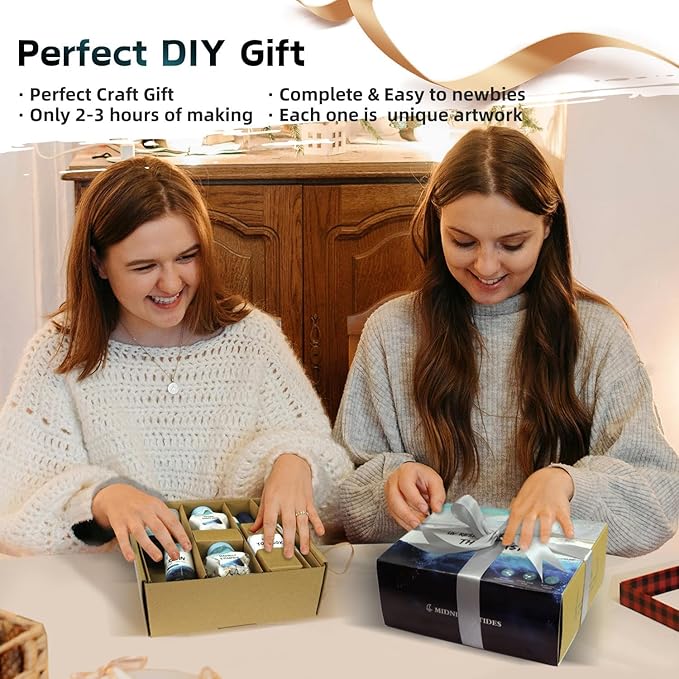 iLAND Crafts For Adults Women Teen Girls Ocean Beach UV Resin Kit for beginners Arts and Crafts for adults Resin Art Project DIY Sea Crafting Making Set Unique Artist Woman Gifts on Christmas Romantic