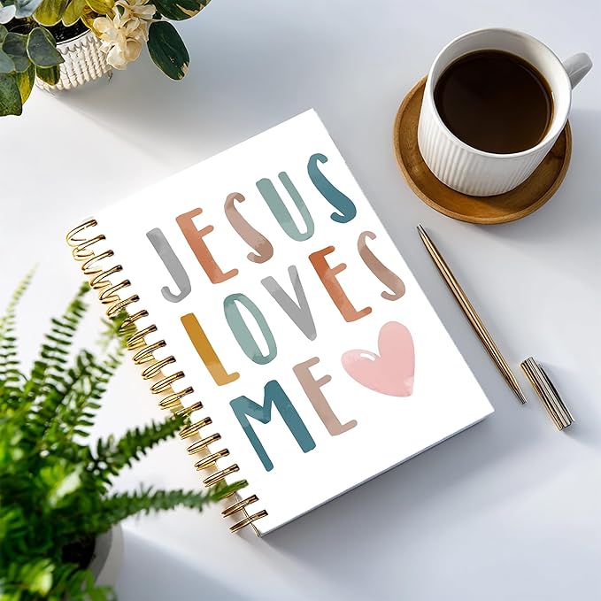 Bible Notebook, A5 Spiral Christian Journal with Floral Pink Butterfly Notebook, Bible Verse-God Says You Are, Inspirational Notebooks for Women, Bible Study, Gift for Birthday Christmas