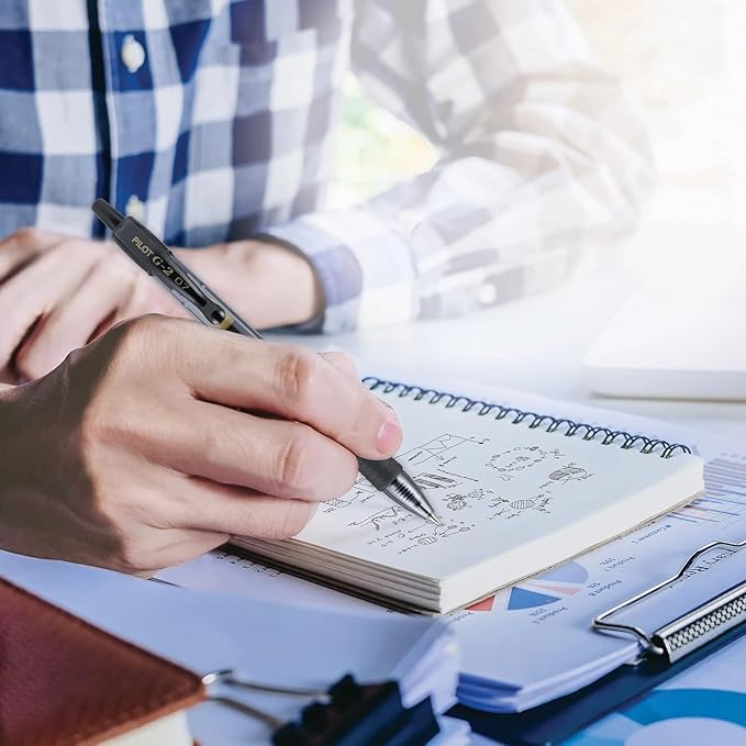 G2 Retractable Premium Gel Ink Roller Ball Pens Fine Point Fine Point (.7mm) Red Ink 3-pk; Refillable & Premium Comfort Grip Bundle with Plastic Reusable Pouch