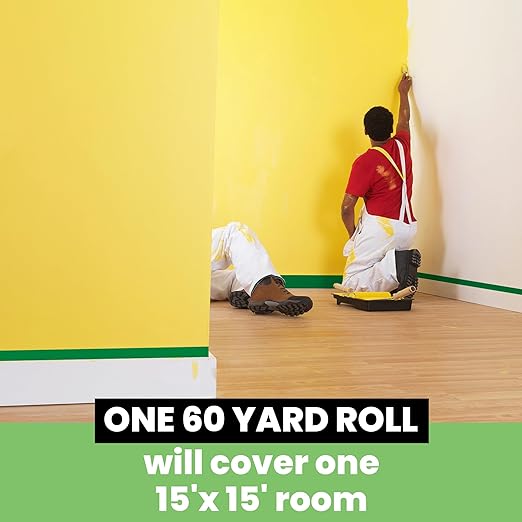 TAPEBEAR Green Painters Tape Multi-Surface Masking Tape 1.41 inch x 60 Yard, Indoor and Outdoor Painting Tape, Residue Free Easy Removal with Sharp Lines, Paint Tape for Walls, Auto, Home, 36Rolls