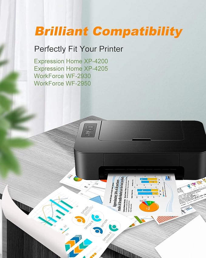 232XL Ink Cartridges Combo Pack Remanufactured Replacement for Epson 232 Ink Cartridge for Epson 232 232XL Ink Cartridges for Epson Printer Epson XP-4205 XP-4200 WF-2930 WF-2950 Printer (5 Pack