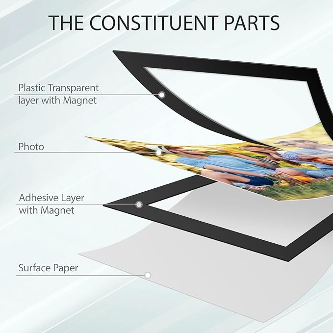 Magnetic Sign Holder 8.5 x 11, 20 PCS Self Adhesive Picture Frame, Wall Window Office Door Fridge Plastic Sheet Protector Sleeve Display for Document Paper Poster Flyer Photo Notice