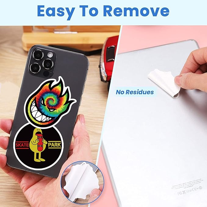 Skateboard Stickers 100Pcs/Pack Cool Waterproof Stickers for Laptop Water Bottle Suitcase Phone, Skateboarding Stickers Decal for Teens Boys Adults