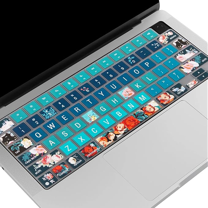 Keyboard Cover Skin for 2021-2024 MacBook Pro 14/16 (A2442 A2485 A3112 A3401 A3403 A2992 A2779 A2780 A2991 A2918 M1/M2/M3 M4) & MacBook Air 13.6''/15'' (A2681 A3113 A2941 A3114),Rose