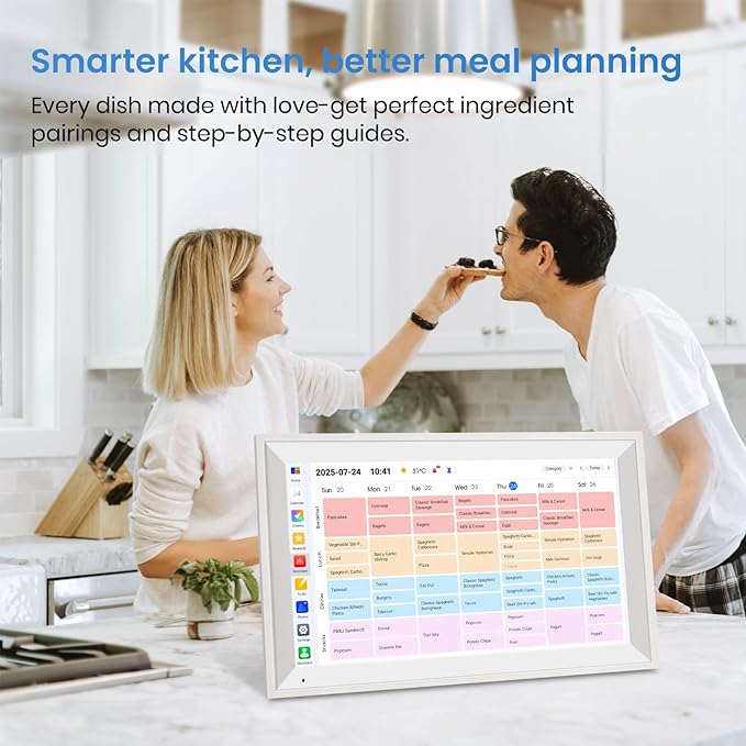15.6 inch Smart Digital Calendar HD Touchscreen Digital Planner & Chore Chart Interactive 4GB RAM 64GB ROM Wall Organizer & Digital Photo Frame
