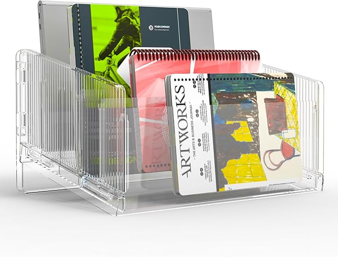 File Sorter Organizer, 5 Sections Acrylic Letter Tray for Desk, Mail Organizer Letter Holder for Envelopes, Mail, Electronics 1Pack