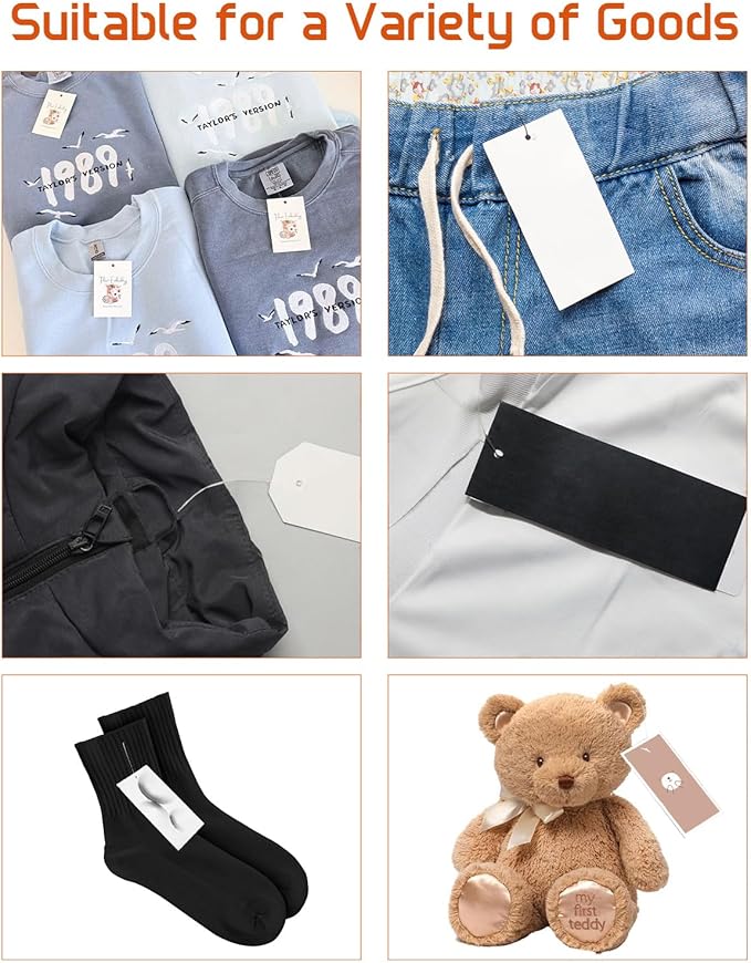 HOUSE DAY Tagging Gun for Clothing, Retail Tag Gun for Clothes, Not for Stitch, Price Tag Attacher Gun with 6 Needles, 1000pcs 2" Barbs Fasteners for Store, Garage, Yard Sale