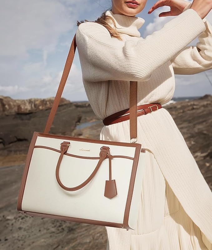 LOVEVOOK Laptop Tote Bag for Women, Office Work Bag Briefcase fit for 15.6 inch Laptop, Large Capacity Teacher Bag Handbag