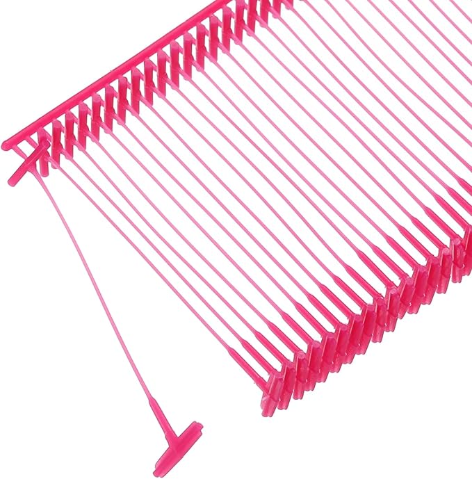 MECCANIXITY Standard Tagging Fasteners,Plastic Regular,Standard Label Gun Price Tagging Barbs for Garment Price Tag Label Tagging Barbs 35mm/1.38 Inch,Pack of 1000 Rose Red