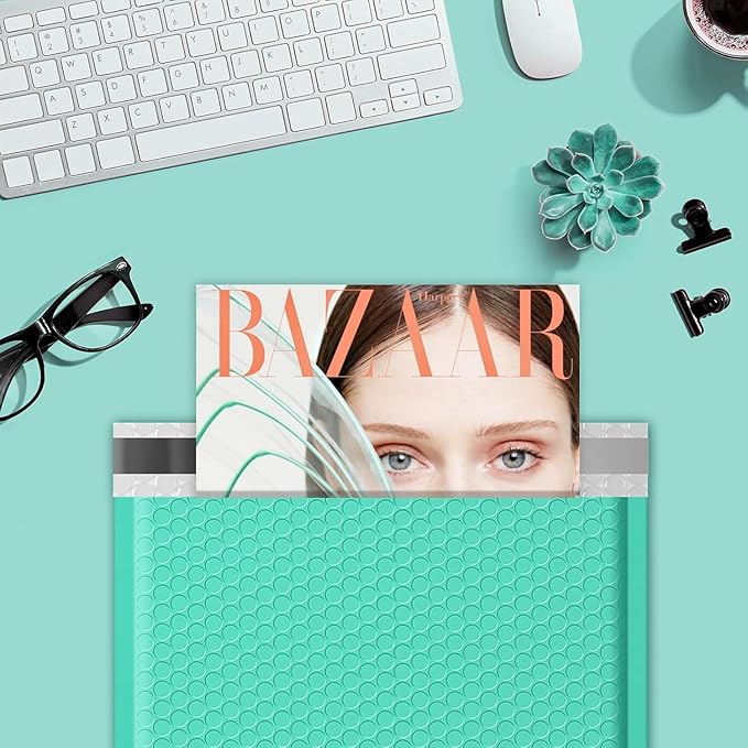 Fuxury Bubble Mailers 10.5x16" Teal Padded Envelopes 3750 Pack Bulk Strong Adhesion Full Pallet of Padded Mailers Thick Bubble Envelopes for Small Business Mailing Books Clothes Makeup Supplies