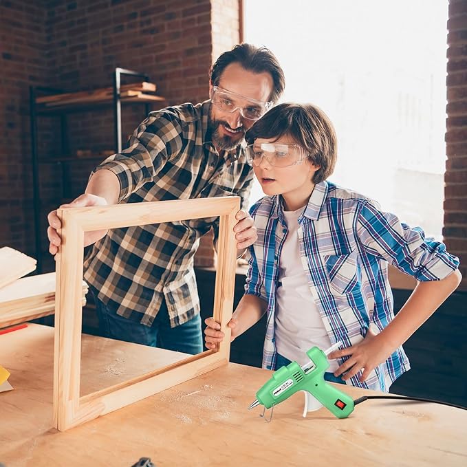 ROMECH 20W Mini Hot Glue Gun with 30 Glue Sticks Set, Fast Preheating 20W Hot Glue Gun Kit Heavy Duty Gluegun for Craft, DIY, Repairs (Green)