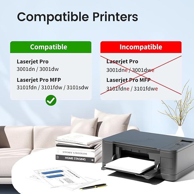 XJI 138X(with Chip) High Yield Compatible Toner Cartridges Replacement for HP 138 X A W1380X 138A W1380A Ink, for Laser Jet Pro 3001dn 3001dw MFP 3101fdn 3101fdw 3101sdw Printer Black