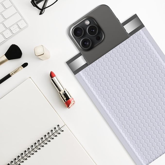 Bubble Mailers 8.5x11inch 25Pack Gray Bubble Mailers Self-Seal Padded Mailing Envelopes Bubble Opaque Padded Mailer for Small Businesses to Package and Mail Jewelry Cosmetics#2（white，gray）