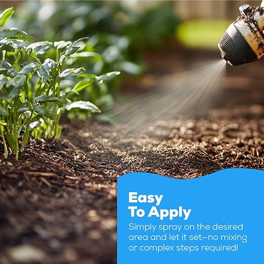 Superclear TerraLock Mulch Glue for Landscaping, 5 Gallon Rock Glue. Easy Spray, Easy Hold. Perfect for Mulch, Pea Gravel Large & Small, Rock, Straw and Stone, Pega para Piedras de Jardin