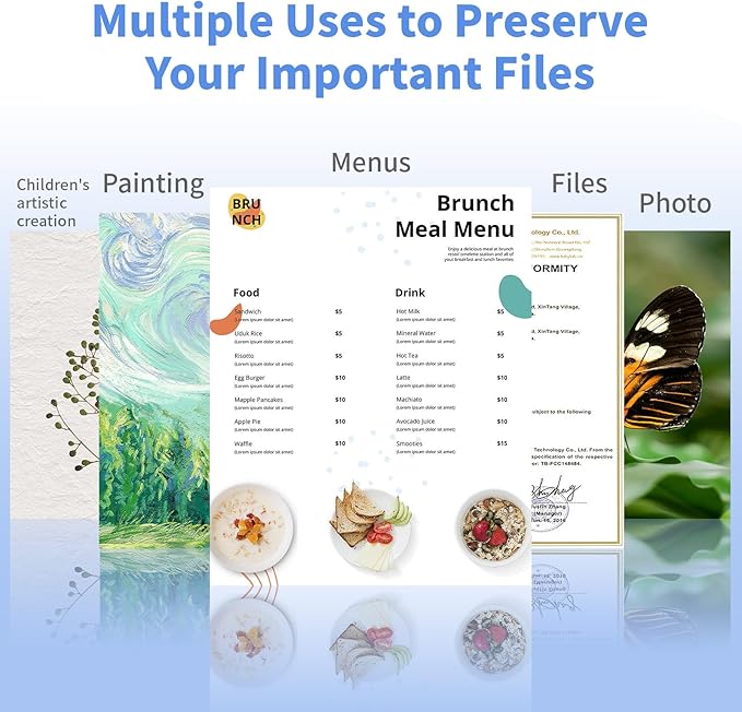 Thermal Laminating Pouches, FungLam Clear Laminating Sheets, 3 Mil Thickness Thermal Laminating Sheets, 8.9×11.4 Inch Laminator Sheets for Laminators, Clear Plastic Letter Size Sheets,100 Pack.