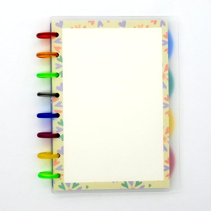 100pcs Discbound Notebook Discs DIY Planner Accessories fits for Tul,Levenger,Arc,Happy Planner,Talia(Transparent Mixed,1.1inch/28mm)