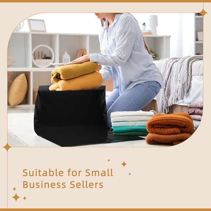 Fuxury Extra Large Poly Mailers 24x36" 50 Pcs, 2.5mil Bulk Shipping Bags for Clothing,Strong Adhesive Shipping Envelopes for Small Business Supplier,XL Poly Mailing Envelopes Black