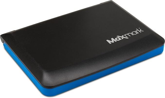 MaxMark Large Blue Stamp Pad - 2-3/4" by 4-1/4" - Premium Quality Felt Pad