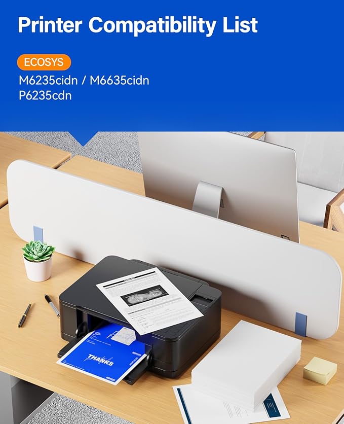 TK5282 TK-5282 Toner Cartridges 4-Pack High Yield Replacement for Kyocera TK-5282K TK-5282C TK-5282M TK-5282Y Compatible with ECOSYS M6235cidn M6635cidn P6235cdn Printers Ink Black Cyan Magenta Yellow