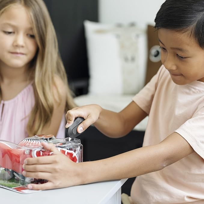 Slice Mini Box Cutter | Manual Retracting | Safe Ceramic Box Cutter Lasting 11x Longer than Metal | Box Opener | 1 Pack | Millennial Gray