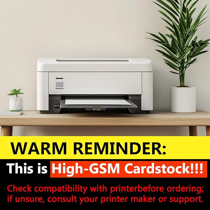 OcePor 100 Sheets White Cardstock 12” x 12”, 92lb/250gsm Black Card Stock, Thick Card Stock Paper, Heavy Cardstock Paper for Printer, Resume, Scrapbooks, Art, Crafts, Business Cards