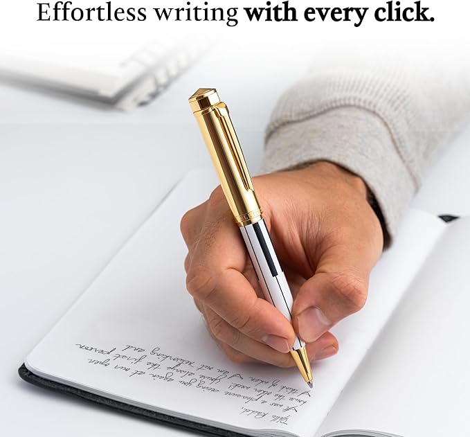 Ellington Pens Luxury Ballpoint Pen – Premium Quality, Smooth Writing Experience, Elegant Design, Includes 2 Ink Refills (Black & Blue) – Ideal for Professionals and Gift Giving