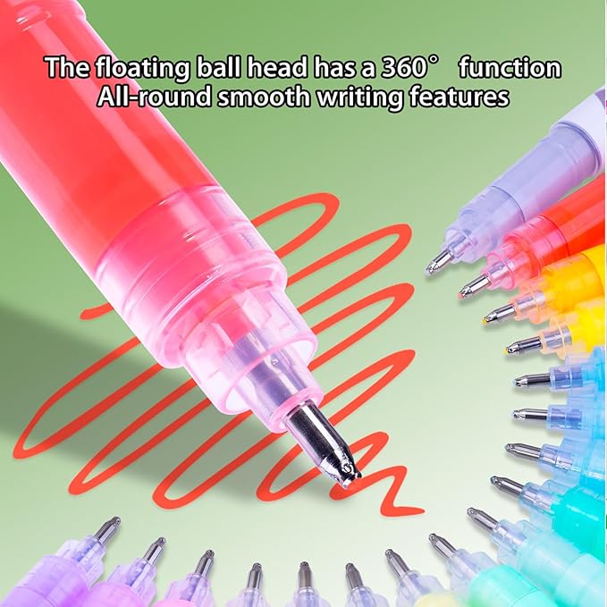 kander Direct High Gloss Acrylic Marker, 12 Colors Acrylic Paint Pens with Bullet Tip, Nicety Fine Tip Gel Pens for Teenagers, Multi-Purpose Art Supplies for Rock Painting, Crafts, DIY