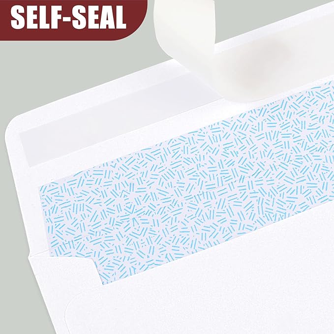 Joyberg 72 Packs #10 Envelopes, Business Envelopes, Envelopes Self Seal, Security Envelopes, Peel and Seal Closure, Size 4-1/8 X 9-1/2 Inches, White, 26LB