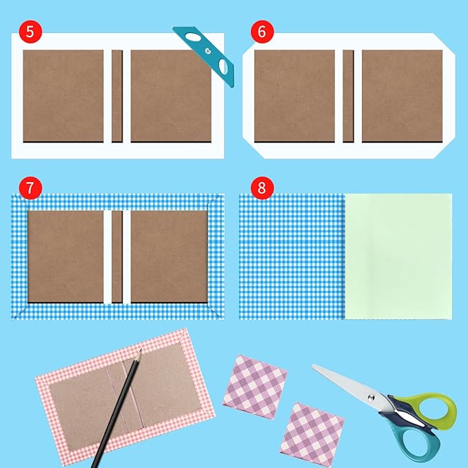 Aluminum Bookbinding Tool Set 5pc – Durable Metal Scrapbooking & Binder Kit with T‑Ruler, Corner Miter, Spine Spacer, Divider – Professional Templates for Journals & Photo Albums