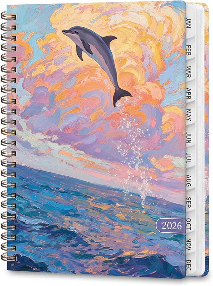 2026 Planner, Weekly and Monthly Calendar Agenda Book, Jan 2026 - Dec 2026, Hardcover Planning Academic Planner for Office School Supplies and Desk Accessories - A5 (6.3'' x 8.5'')