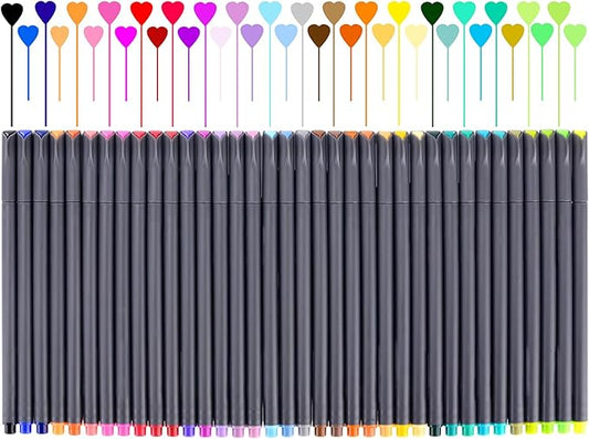 iBayam School Supplies Gifts for Teacher Student Teens Boys Girls Writing Drawing, Back to School Supplies, Colored Pens for Journaling Note Taking, 36 Vibrant Colors, 0.38mm Fine Tip Markers