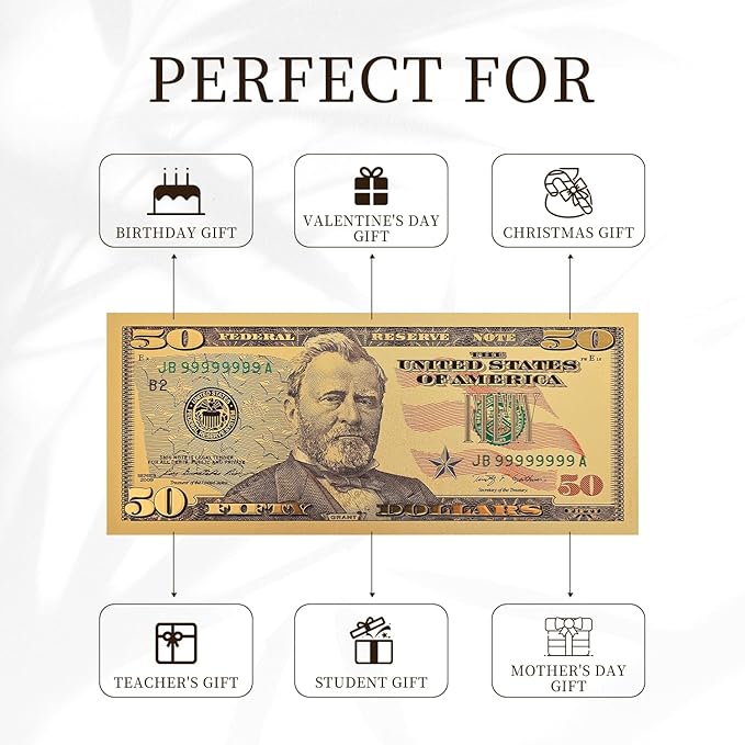 6 PCS Dollar Bill Bookmarks, Cool Waterproof Bookmark, Fancy Book Marks for Book Lovers Reading Women Writers Children, Birthday Gifts for Readers, Reading Accessories, Large & Small Sizes for Books