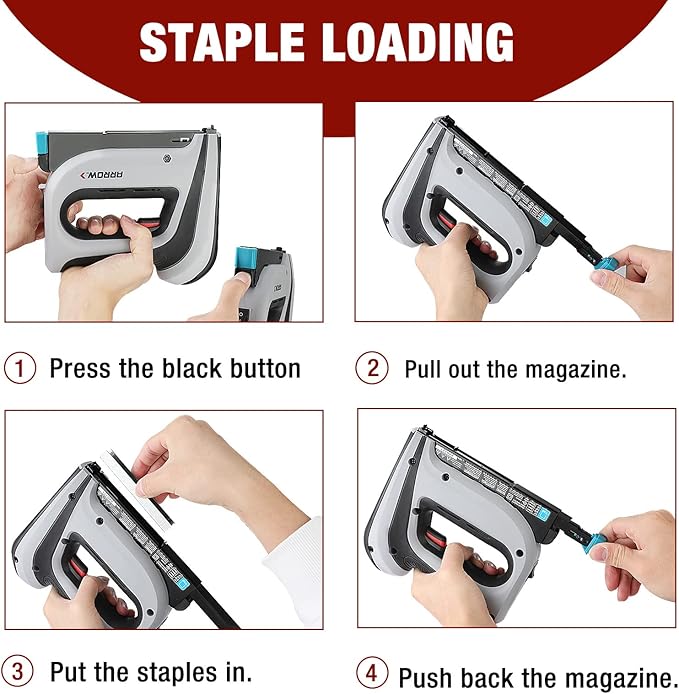 Arrow Cordless Staple Gun Kit, Electric Stapler with 3750 Pieces T50 1/4", 3/8", 1/2" Staples, for Upholstery Professional and DIY Projects, T50DCD