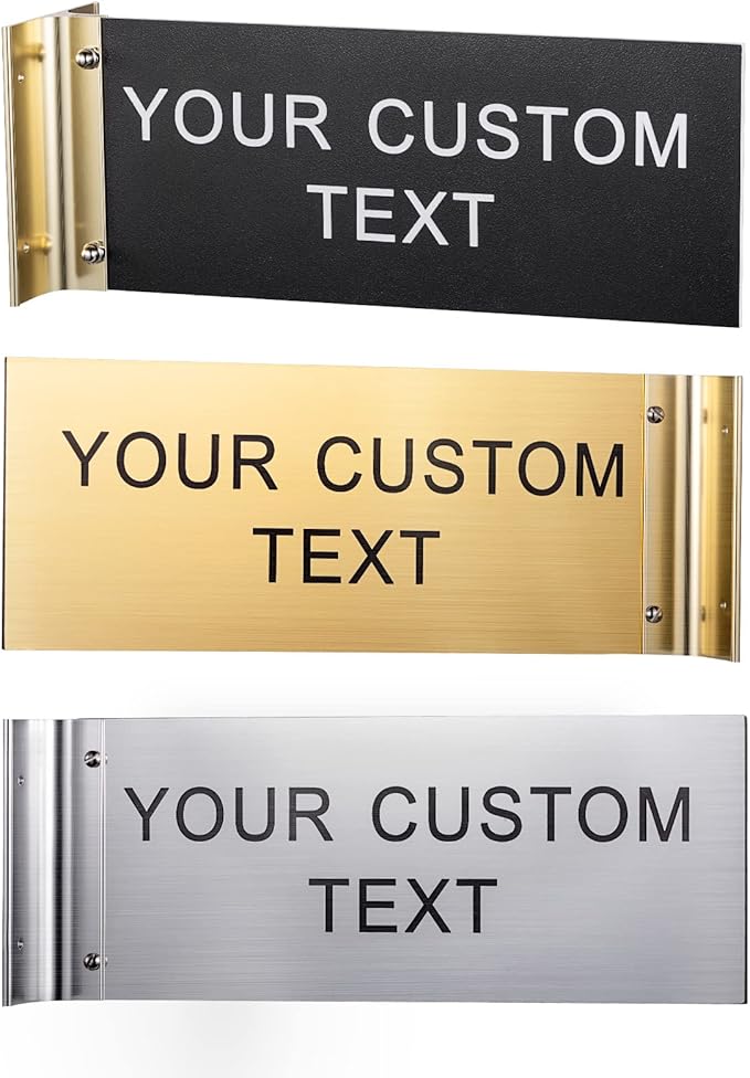 Custom Double-Sided Corridor Sign Personalized Hallway Corridor Sign Door Flag Signs 4" x 10"