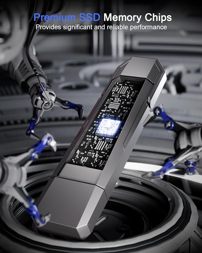 Vansuny 256GB USB Solid State Drive Up to 1000MB/s USB 3.2 Gen 2 Dual SSD USB A + Type C Portable External SSD for Android Phone Tablet Laptop MacBook PC