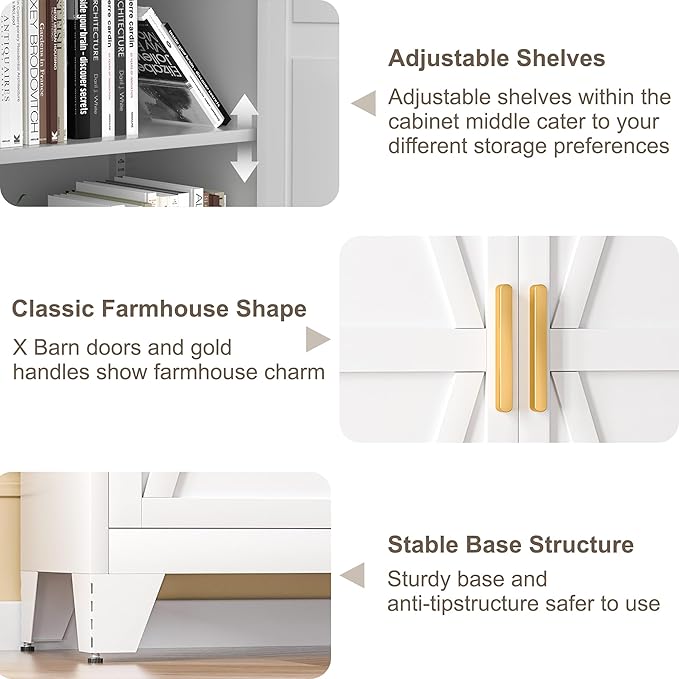 Metal Wardrobe Cabinet with Hanging Rod,Large 71" Armoire Wardrobe Closet with Adjustable Shelves,Farmhouse Metal Clothing Storage Cabinets for Bedroom,Office,Employee(White)