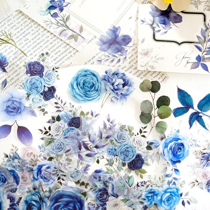 100 Pcs Natural Botanical Flower Stickers, Wildflower Stickers for Scrapbooking Junk Journal Notebook Diary Planner Letter Envelope Water Bottle Phone Case Craft Decoration (Wildflower)